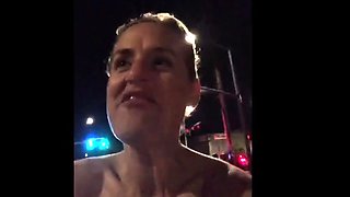 Amateur coeds voyeur fucking in public place