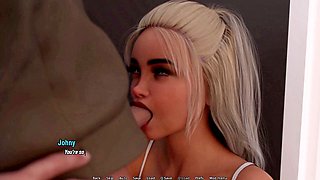 Maddie plays with my chisel while we hang outside her mom's bedroom door