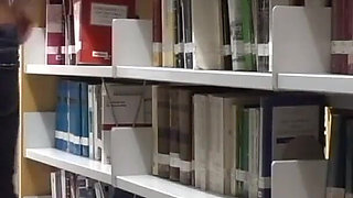 Library Squirts All Over Her Face & Swallow Squirt!