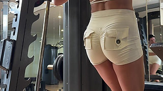 Big Juicy Ass Workout in Tight Shorts