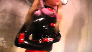 Extreme fetish latex play