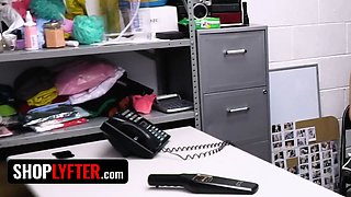 Lp officer will brings the senator's daughter-in-law into the back office after she is caught shoplifting