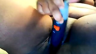 Black BBW Tests Her New Sex Toy on Webcam