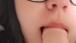 Cute Girl Face Fuck with Dildo