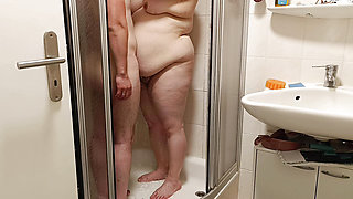 Hot shower moment, I soap her whole body
