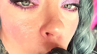 BBW Mistress Tina Snua In Leather & Gloves Smokes 2 Cork Cigarettes - Gloved Smoking Mistress