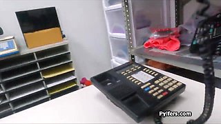 Flexible petite thief big dicked at the office