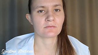 Toxic Russian doctor tried to dominate during the medical examination, but fucked her in a mouth