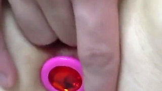 Close up squirt, brought herself to a powerful orgasm