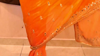 Young College girl strips