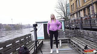 German Scout - Big Natural Saggy Tits Nurse Naomi Love Talk to Pick up Casting Fuck