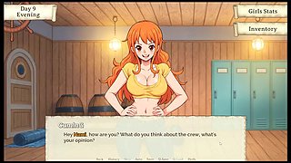 Lusty Buccaneers Parody Hentai Game Ep.2 Nami is stripping for the right amount of gold !