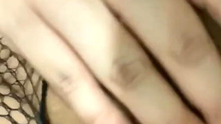 Wildenglishbbw laying in bed in fishnet body suite