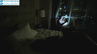 Cuckquean Wife Watches and Films From the Hotel Cuck Chair as Her Husband Fucks a Girl He Found in Las Vegas on Vacation