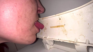 Licking Toilet Till Orgasm