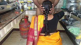 Housewife kitchen sex