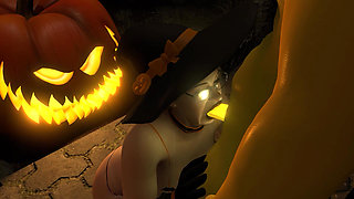 Mature Witch Sucking A Big Dick Pumpkin Spice On Halloween