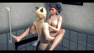 Uncensored 3D Hentai - Maria Fucked in a Toilet - Japanese Asian Manga Anime Film Game Porn