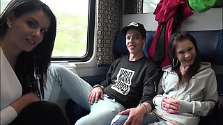 Swinger Action In Train: Big Tits, Big Ass  Blowjob Porn