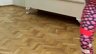 Glamour babe with big boobs masturbates in lingerie