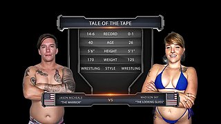 Madison Sky Vs Jason Michaels Rough Wrestling Match