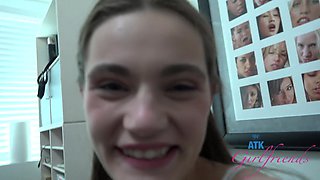POV cute pale slut smokes cigarettes and makes her boyfriend cum