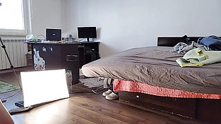 Sexy wife dancing naked in the house.