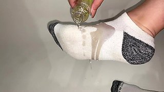 Foot Oil Massage in Ankle Socks