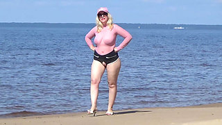 Naughty Bitch on the Beach