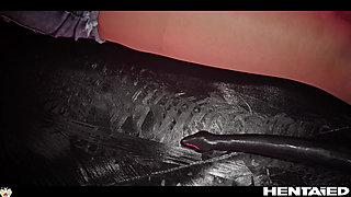 Chubby Bbw Hentai Bondage - All Natural Big Tits Girl Lost in The Woods Gets DP & Cumflation Creampie