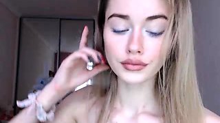 Amateur striptease and Solo masturbation