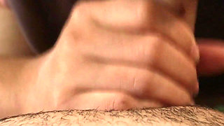 MILF Stepmom Catches Stepson Jerking off. He Can't Handle Her Tight Pussy, Premature Cumshot on Pussy