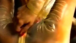 gentle fetish anal actions with latex and bdsm