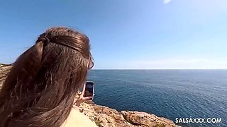 POV Blowjob Near Ocean with Becky California & Jean Pallett - Outdoor Doggystyle Sex
