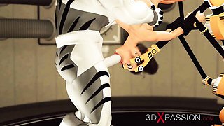 Perfect hoochie's doggystyle action