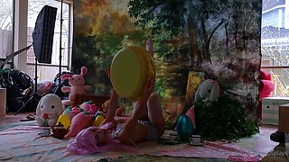 Cute teen anne solo anal masturbation
