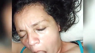 A blowjob before going to sleep