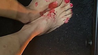 Candle Light on Tiny Feet with Sexy Toes
