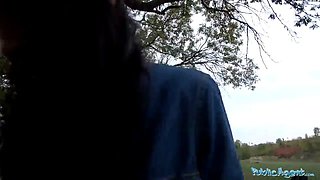 Public agent throatful of jizz and fuck for stunning brunette stunner sasha colibri