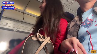 Risky Public Jerking Off On A Plane Full Of People - Public Dick Flashing - Katty West