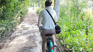 Mia Chen Travel Sex Vlog, outdoors naked and creampied!