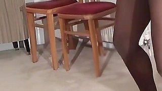 Black MILF Gets Naked and Spreads Wide Over an Old White Mans Face
