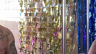 Bathroom Blonde Granted the Muscled Guy's Wishes at the Halloween Party