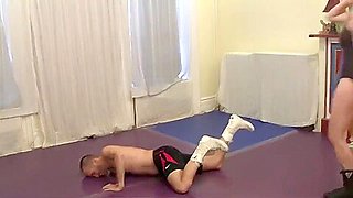 Mixed wrestling - camel clutches