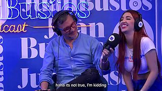 Jessica Sodi fulfills fantasy and cums with her big tits on the sex machine  Juan Bustos Podcast
