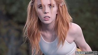 Im Bended Over The Tennis Net And Licked - Maddy May, Petite Teen And Madi Collins