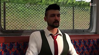 Desi Indian Housewife Archita Phukon Gets Fucked Hard by Stranger on Train - Hot Public Sex