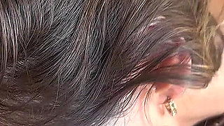 Horny Brunette Suck All the Big Load of My Big Cock with Her Mouth
