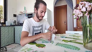 Giardiniere Italiano... Tettona Lo Paga In Natura Con Una Spagnola [dialoghi Italiano]