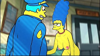 Police Sex Story. Married Housewife Fucks with Sheriff for Her Husband. a Cartoon Parody. Animation. Comic. Parody Simpson